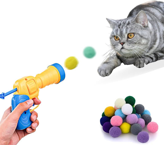 Plush Ball Shooting Gun Cat Toy