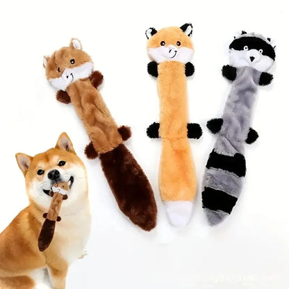 Raccoon Plush Dog Toy