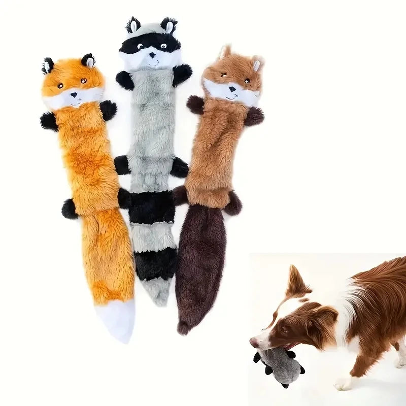 Raccoon Plush Dog Toy